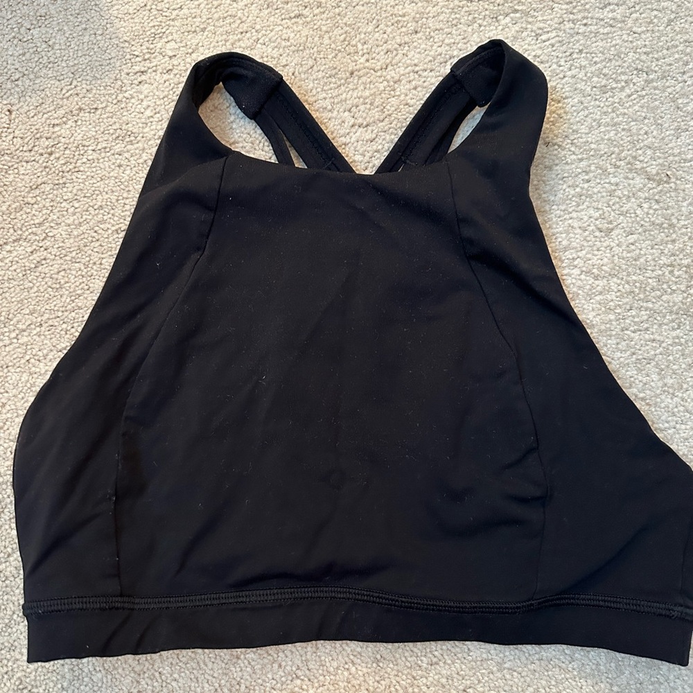 Lululemon black high neck sports bra size 6